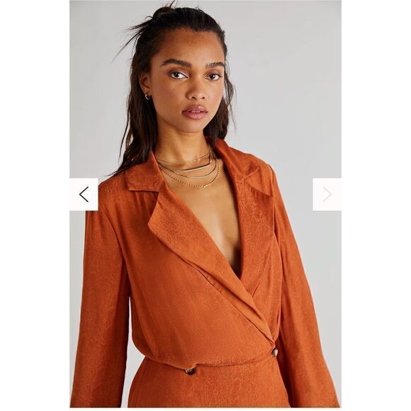 Free People - Simone Dress in Cinnabar color - Picture 4 of 9